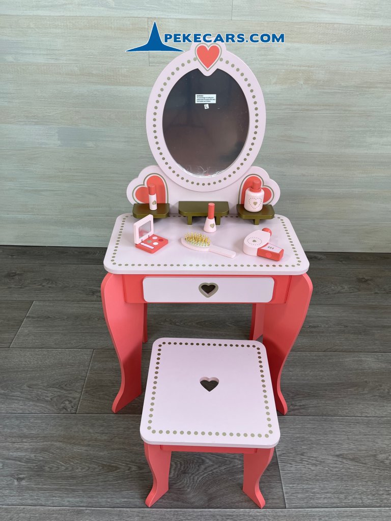 cocina de juguete mesa tocador infantil rosa