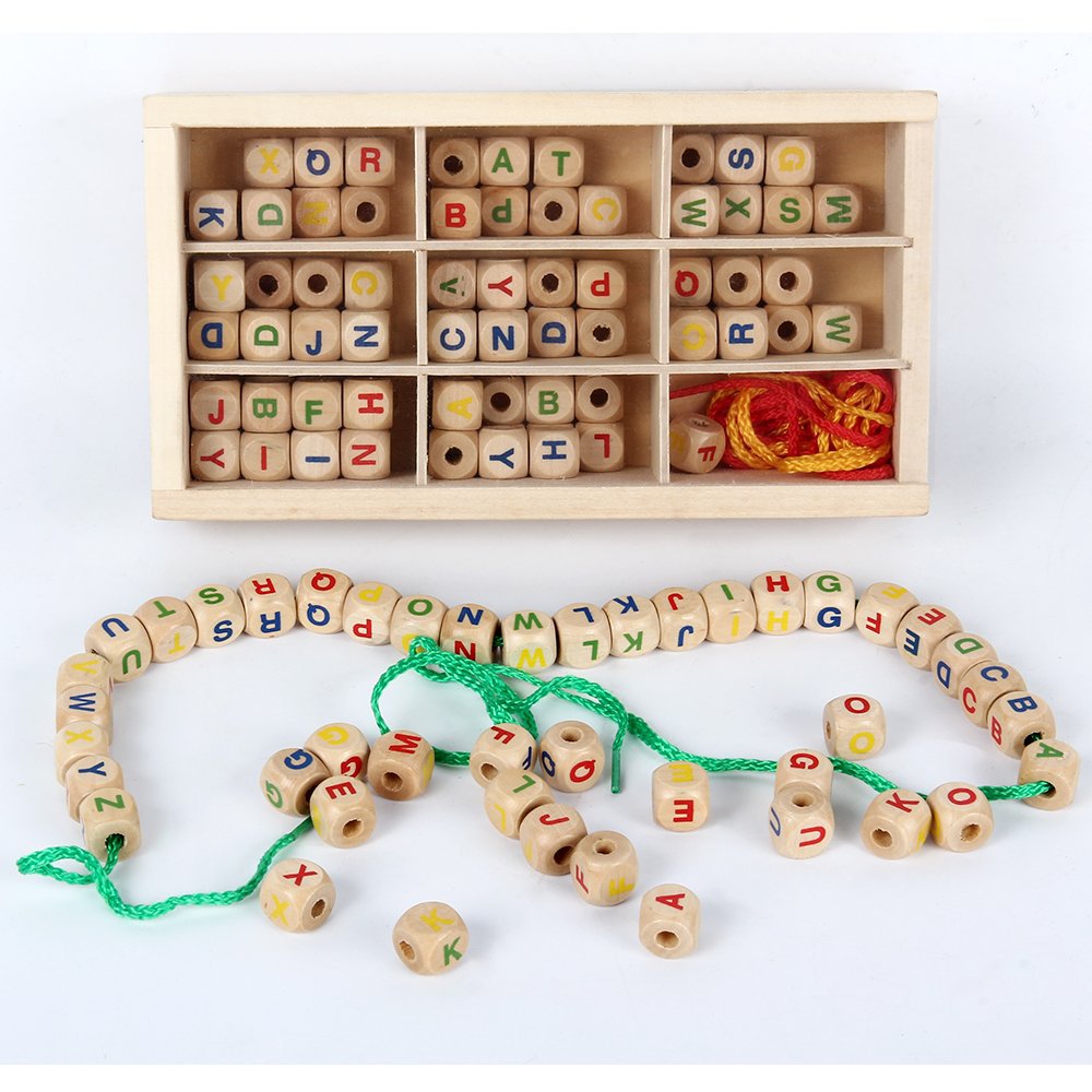 pulseras de madera juguete