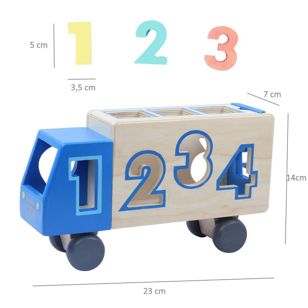 formas de numeros de madera