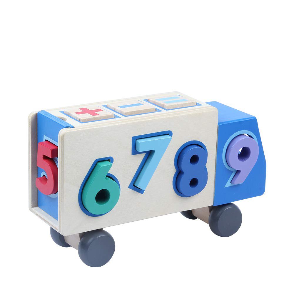 camion de numeros para niños con formas