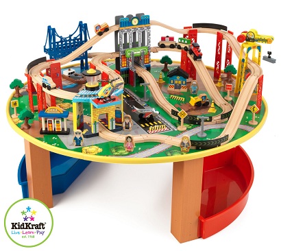 juguetes de madera tren de mesa exploradores 17985 kidkraft